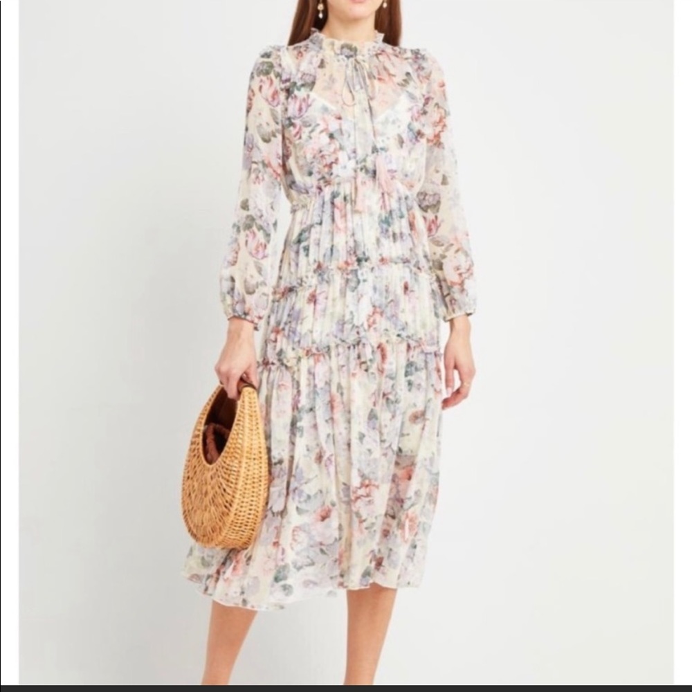 NWT. OPT- floral long sleeve dress. Size XS